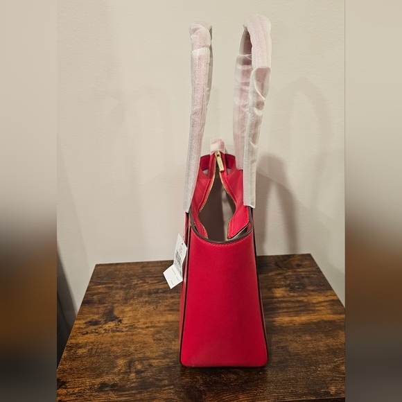 NWT Kate Spade Staci Medium Tote Bag In Ruby Red With Dust Bag KG473 - Picture 10 of 12